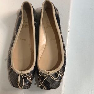 Louboutin snake flats